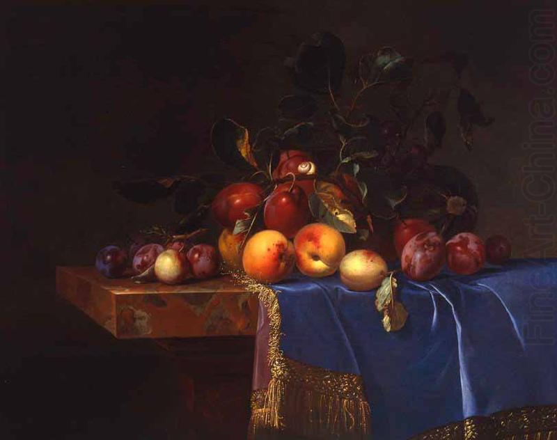 Fruit Still Life with a Snail, Willem van